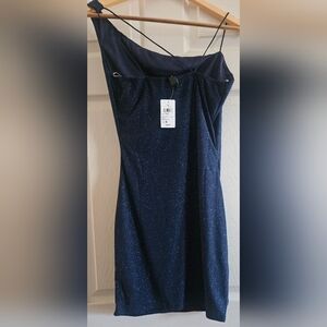 Windsor Navy Sparkle Mini Slip Dress